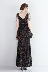 Statement Bead Mermaid Gown Formal Dress