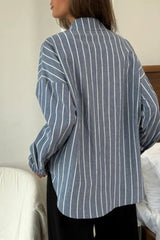 Striped Long Sleeve Blouse