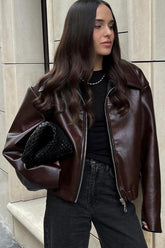 Fashion PU Leather Biker Jacket