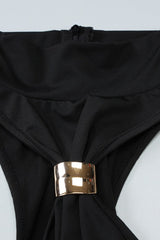 High Neck Sleeveless Slit Formal Dress