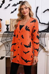Halloween Bat Jacquard Knit Sweater