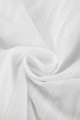 Flare Sleeve Jacquard Tie Blouse