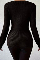 Ribbed Slim Fit Pullover Sweater