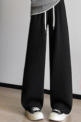 High Waist Plush Draped Knit Pants