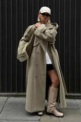 Wide Notch Lapel Single Breasted Overcoat