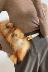 Fine Gauge Wool Ripple Stitch Knit Top