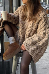 Vacation Style Cable Knit Sweater