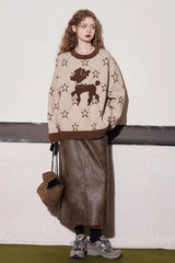 Relaxed Fit Cozy Crewneck Sweater