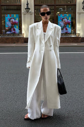 Elegant Longline Belted Trench Overcoat