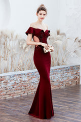 Elegant Off Shoulder Bodycon Formal Dress