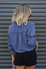 Denim Two Pocket Relaxed Blouse