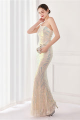 Sparkle Beaded V Neck Party Gown Formal Dress