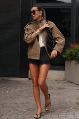 Retro Suede Short Length Jacket