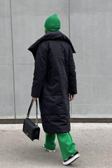 Long Stand Collar Relaxed Quilted Puffer Jacket