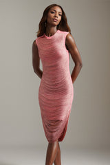 Pink Fringe Bandage Party Dress XS / Pink