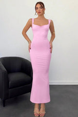 Open Back Bow Cocktail Dress S / Pink