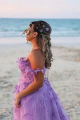 Sheer Tulle Spaghetti Strap High Slit Party Dress