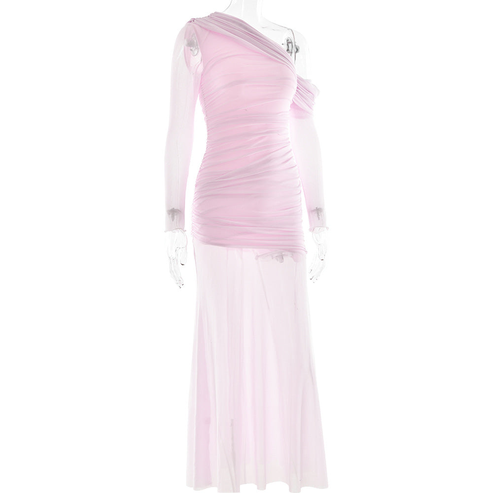 Soprano One-Shoulder Dress - Pink