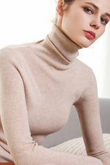 Stacked Neck Lightweight Wool Knit Top