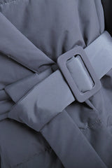 Slim Fit Lapel Belted Winter Coat coats