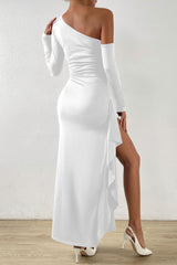 Asymmetric Slit Mermaid Formal Dress