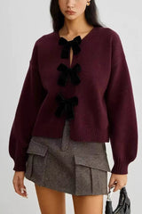 Oversized Bow Neck Sweater