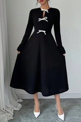 Lace Panel Black Bodycon Dress