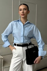 Versatile Lapel Collar Blouse