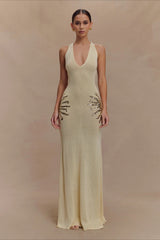 Elegant U Neck Solid Sweater Dress