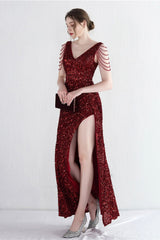 Statement Bead Mermaid Gown Formal Dress