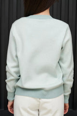 Relaxed Fit Herringbone Knit Sweater