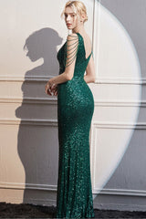 Long Spaghetti Strap Mermaid Formal Dress