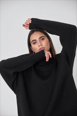 Basic Solid Knit Turtleneck Sweater