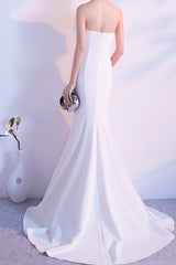 Bow Strapless Mermaid Maxi Party Dress