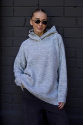 Hooded Oversized Knit Sweater