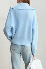 Slouchy High Neck Loose Solid Sweater