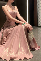 Chiffon Spaghetti Strap Maxi Dress