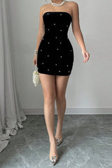 Sequin Strapless Bodycon Mini Dress