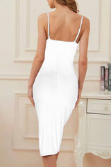 Velvet Ruched Split Party Dress