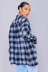 Plaid Long Sleeve Blouse