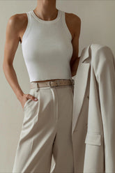 Solid Cropped Knit Top