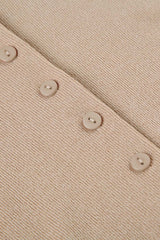 Deep V-Neck Buttoned Sweater Dress