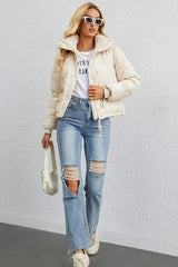 Short Stand Collar Puffer Coat coats