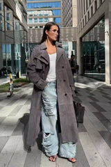 Belted Trench Casual Overcoat