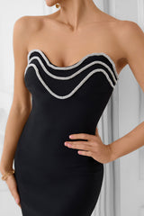 Crystal Trim Gown Formal Dress