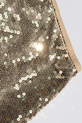 High Waist Sequin Panel A Line Maxi Skirt