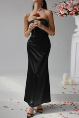 Solid Bustier Bodycon Gown Formal Dress