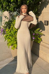 Slim Fit Crew Neck Sweater Dress