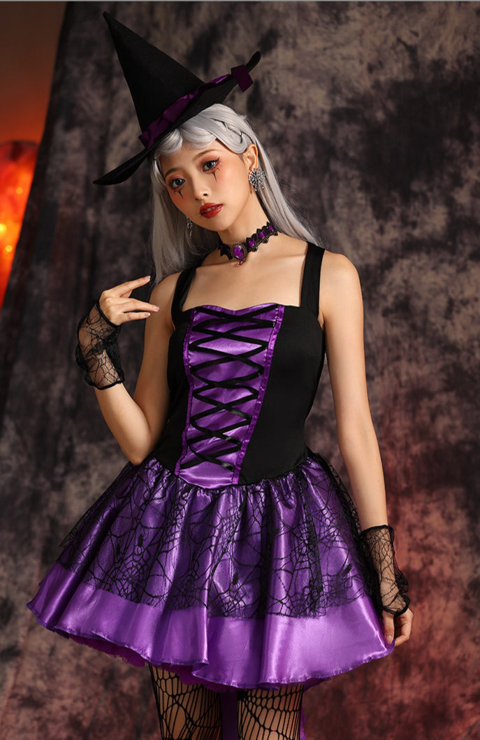Strappy Witch Tail Dress Halloween Costume