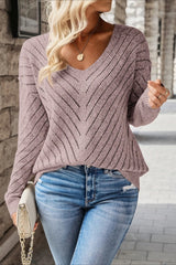 Hollow Knit Loose Pullover Sweater